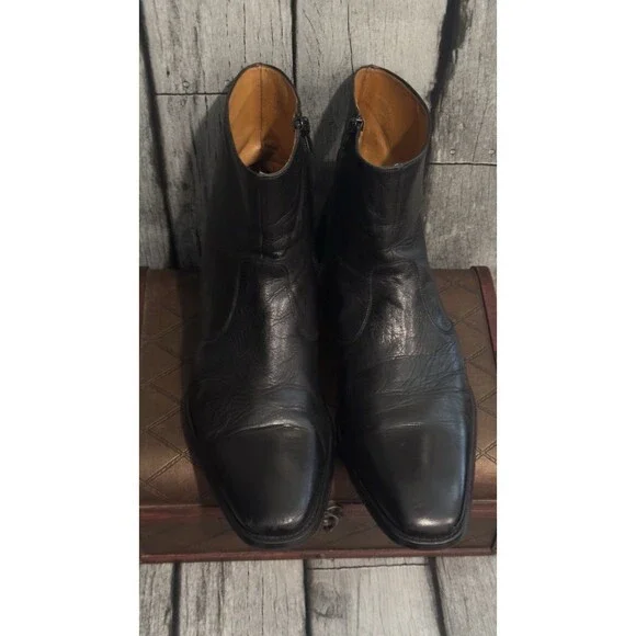 Magnanni Men’s Donosti Black Leather Side Zip Ankle Boots 12682 Sz 9.5 - Picture 3 of 9